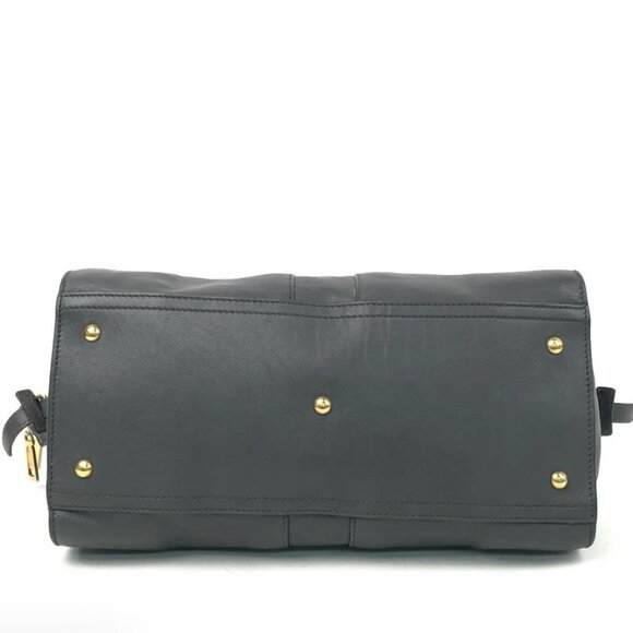 Yves Saint Laurent Chyc Leather Handbag Grey Color - Picture 3 of 10